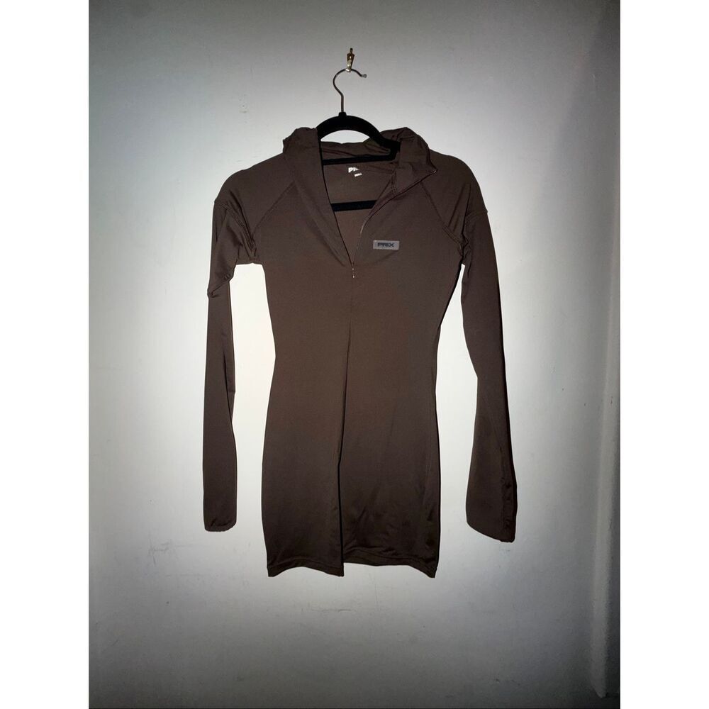 Prix brown mini dress long sleeve size Small